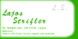 lajos strifler business card